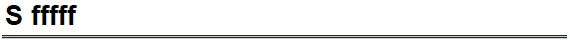 S fffff